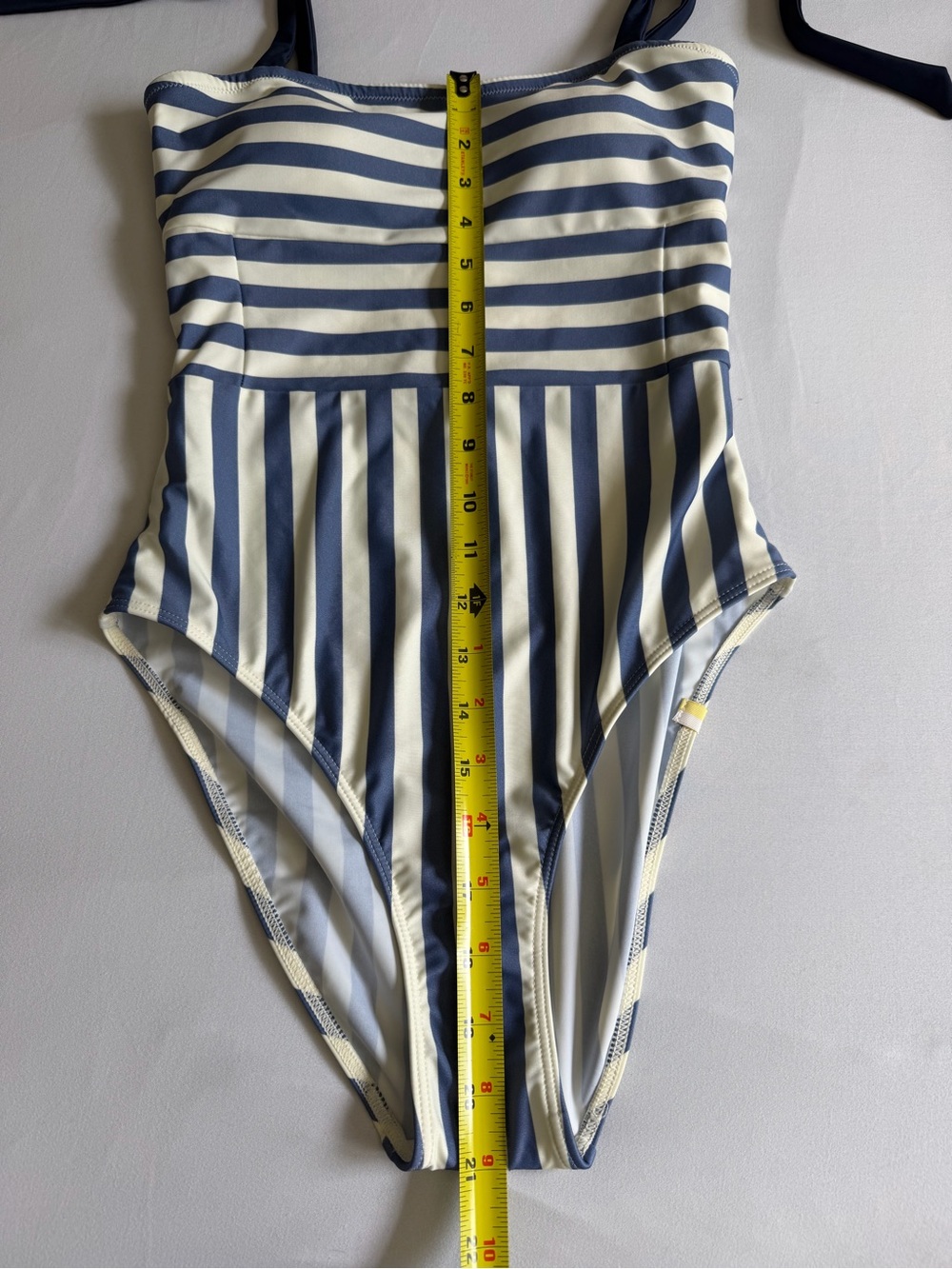 NWOT Summersalt "The Tie Oasis" Blue White Nautical Striped One Piece Swim Suit - Picture 15 of 16